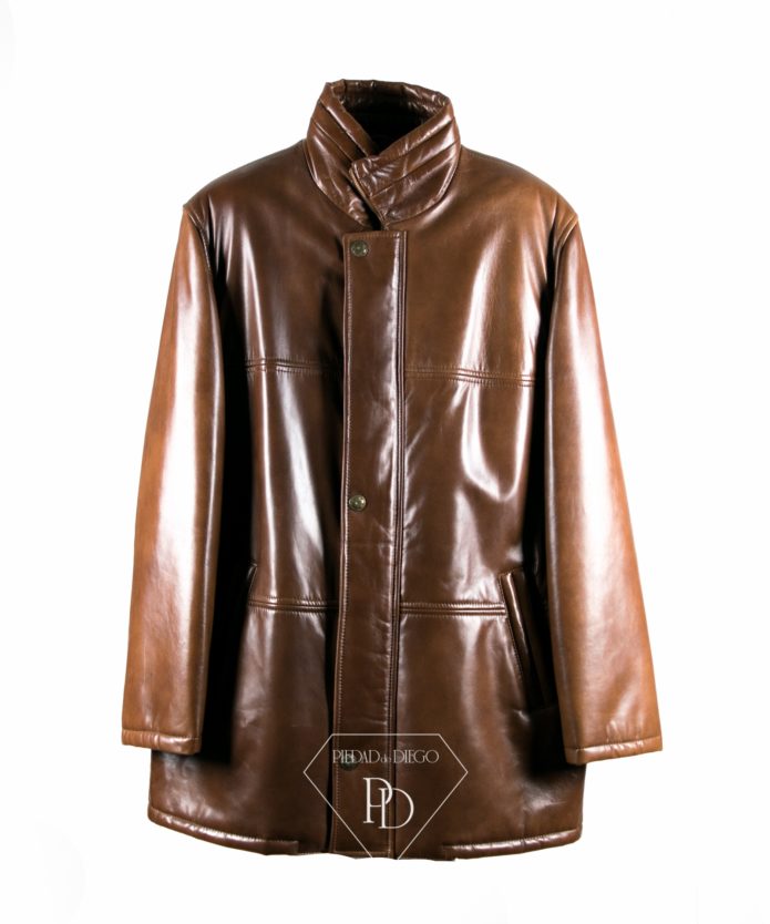 Chaquetón Hombre Cuero Cacao