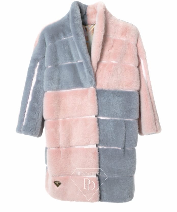 Abrigo de Visón Pink-Grey