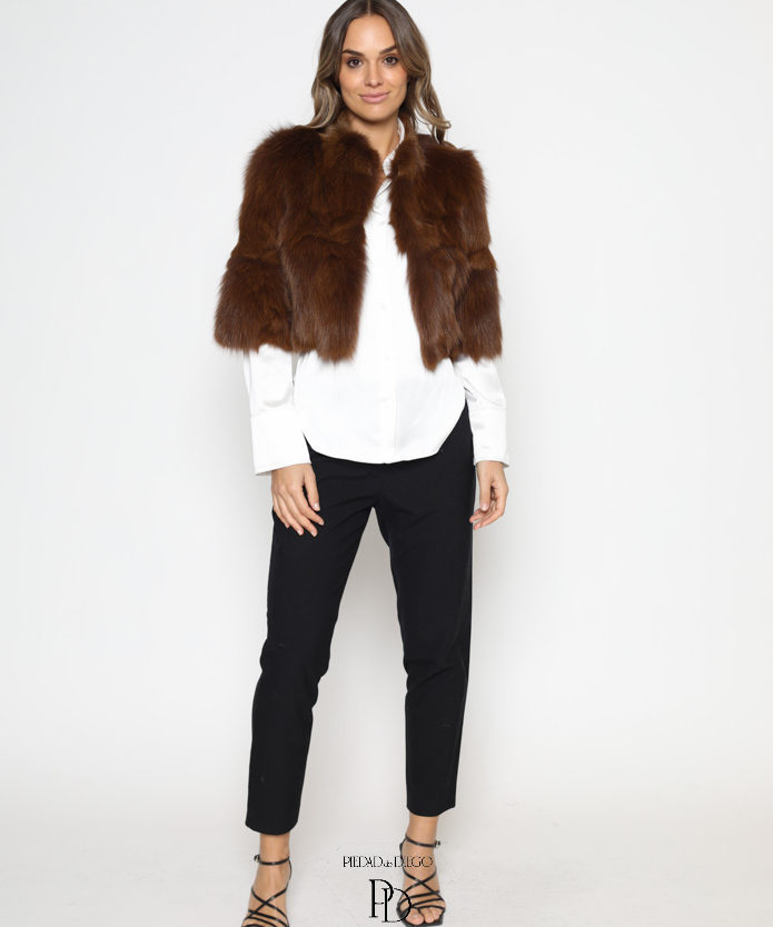 Chaqueta Piel Zorro Bolero Piel Marte Zop (3 De 4)
