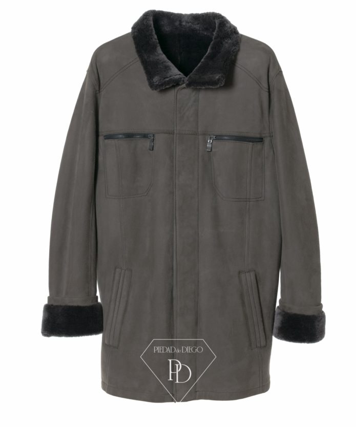 Chaquetón Piel vuelta Hombre Grey
