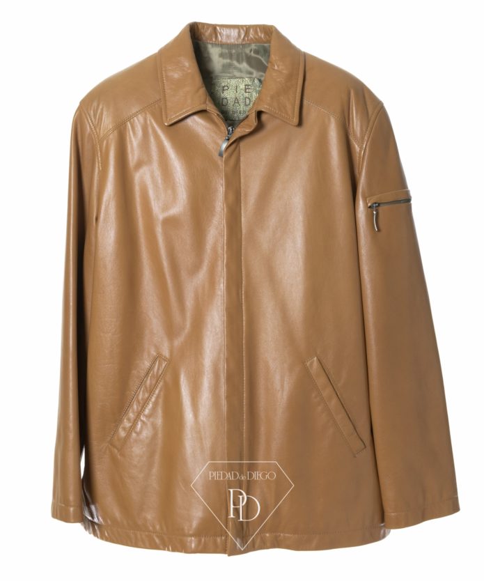 Chaqueta de cuero Hombre Color cacao