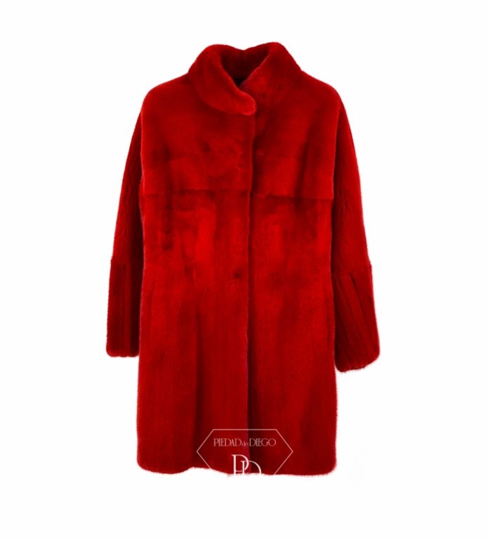 Abrigo Visón Rojo - Abrigo de piel de Visón Rojo - Ryana
