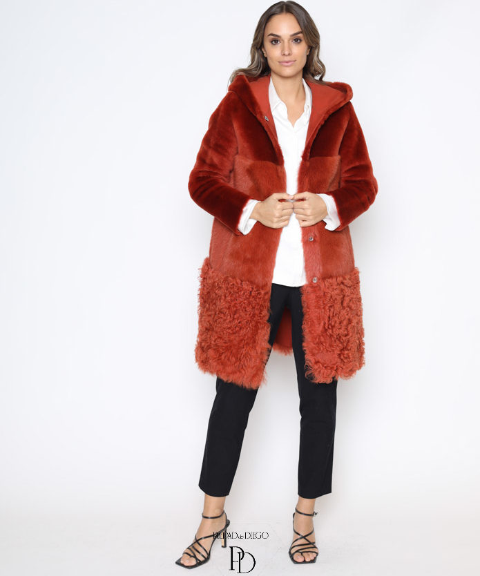 Abrigo Reversible en Doble Faz Piel Vuelta Mujer Manik 1