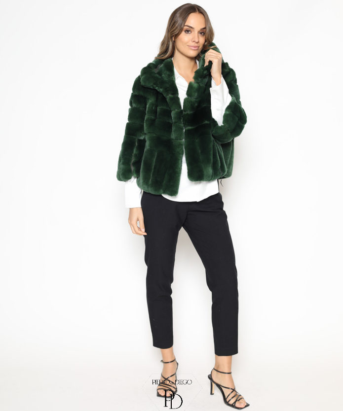 Chaqueta Piel Rex Capucha Ariadna (2 De 4)