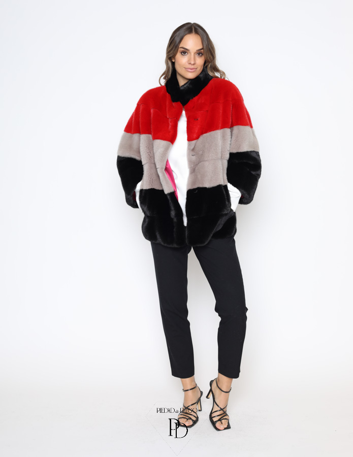 Chaqueta de Visón Mujer - Yoko 2 Chaqueta Piel De Visón Moderna Juvenil Yoko 2