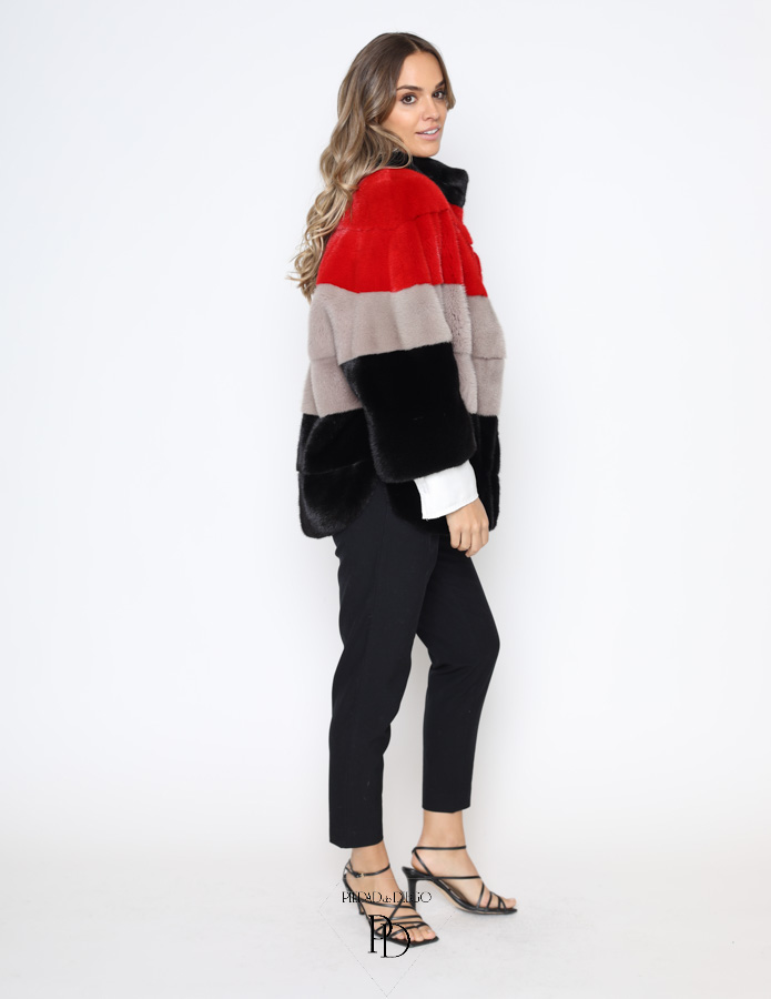 Chaqueta de Visón Mujer - Yoko 3 Chaqueta Piel De Visón Moderna Juvenil Yoko 3