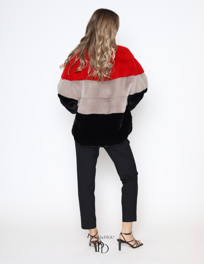 Chaqueta de Visón Mujer - Yoko 4 Chaqueta Piel De Visón Moderna Juvenil Yoko 4